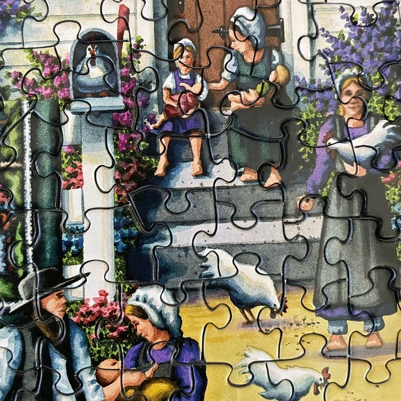 Dowdle Folk Art 500 Piece Amish Quilts Puzzle - Complete - Guide Included - Picture 15 of 15